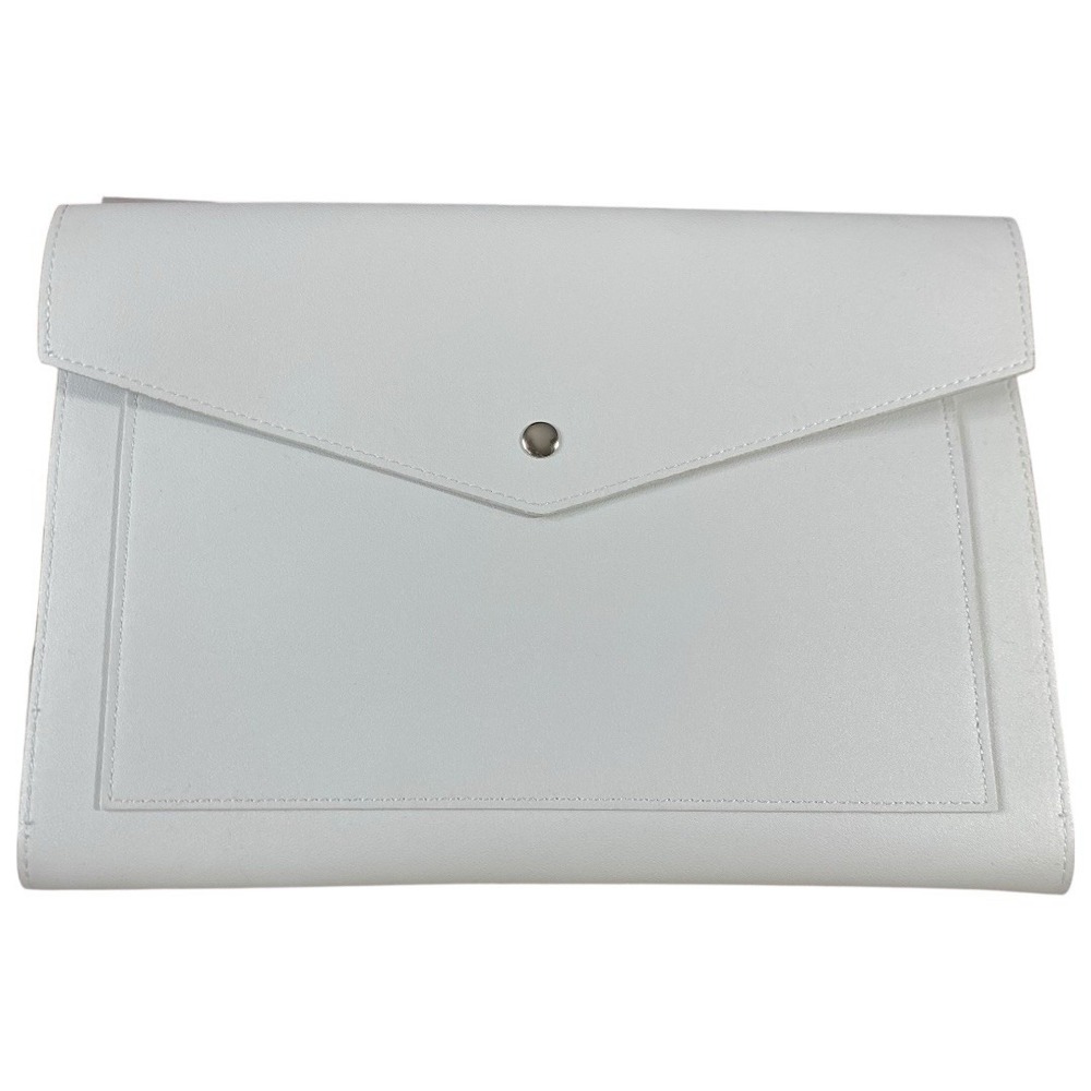 Glass Ladder & Co Vegan‎ Leather Megan Portfolio Clutch Minimalist Modern Gray